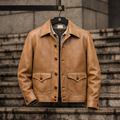 Premium Tan Leather Jacket Men